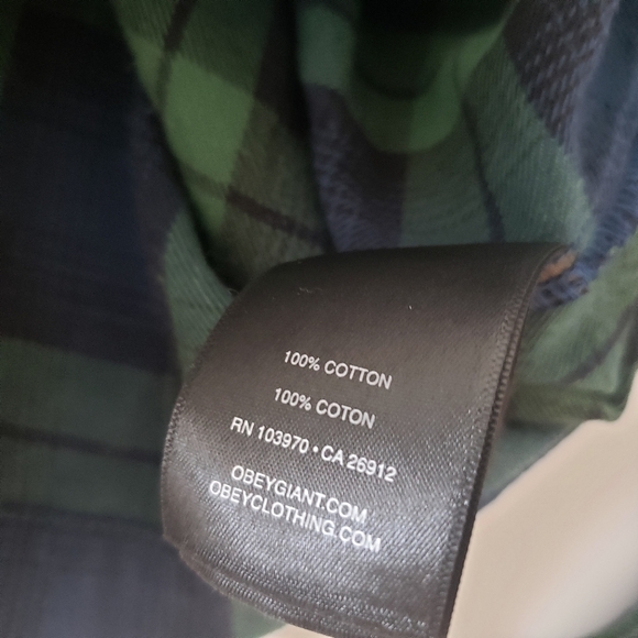 OBEY Maddy Zip-Up Flannel Shirt XS - Picture 10 of 13